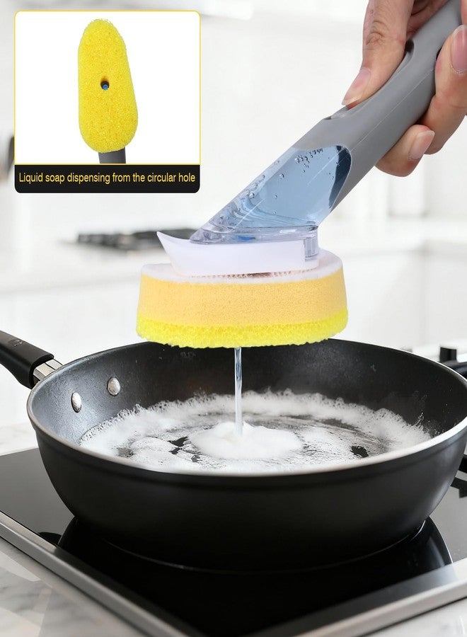 RIMAY Sponge Refills for Scrub Daddy Dish Daddy - 10 Packs Dish Wand Refills, Scrub Brush Replacement Heads, Dish Brush Replacement Head for Kitchen Cleaning, Yellow (Only Sponge Heads) - Image 5